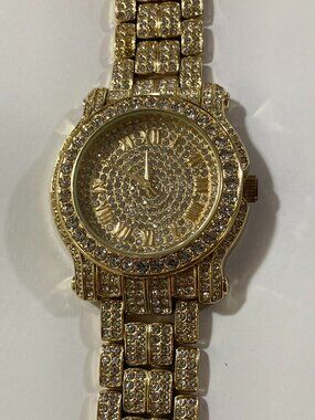 Men's Techno Pave Watch 7341 Gold